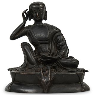 Antique Tibetan Milarepa Bronze Buddha