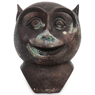 Chinese Bronze Monkey Head