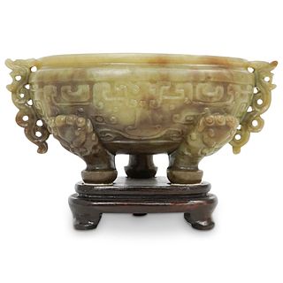 Antique Chinese Jade Bowl
