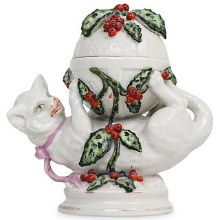 "Joseph Gaspard Robert" Porcelain Cat Box
