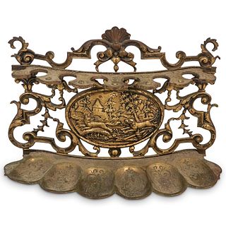 Antique Bronze Pipe Rack