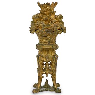 Ornate Gilt Mixed Metal Candle Holder