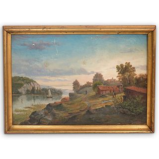 Antique Signed "Lindh" Swedish Oil Painting