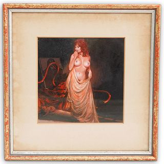 Martin Hoffman (B. 1935) Nude Oil Painting