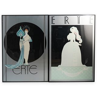(2 Pc) Vintage Erte Posters