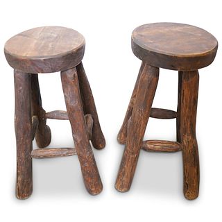 Mexican Carved Wood Stools
