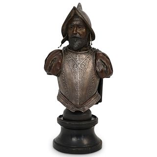Spanish Conquistador Bronze Bust