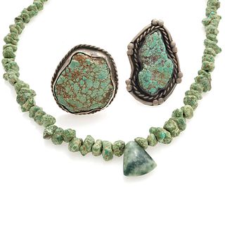Collection of Turquoise, Sterling Silver Jewelry