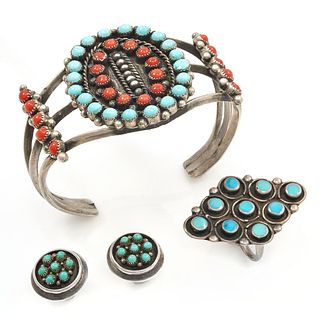 Collection of Native American Sterling Silver Jewelry