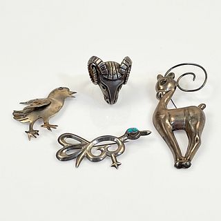 Collection of Animal Theme, Silver Jewelry