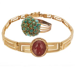 Collection of Turquoise, Carnelian, 14k Jewelry Items