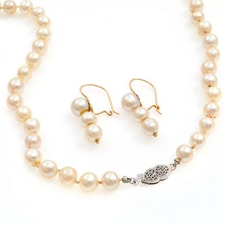 Cultured Pearl, 14k Jewelry Suite