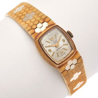 Ladies Pikap 14k Yellow and White Gold Wristwatch