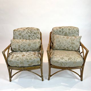 Pair McGuire Club Chairs