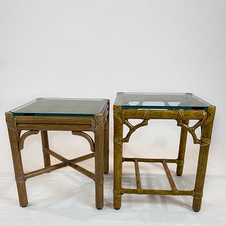 Two  McGuire Side Tables
