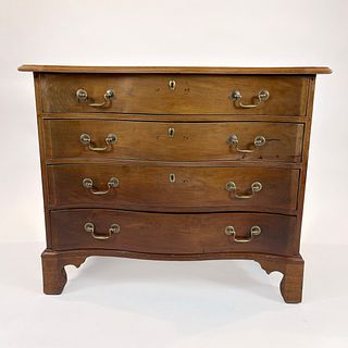 Federal Cherry Wood Serpentine Chest of Drawersrs