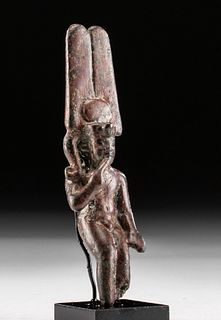 Egyptian Leaded Bronze Statue Nude Harpocrates