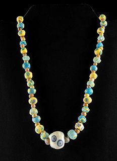 Roman Glass Eye Bead Necklace