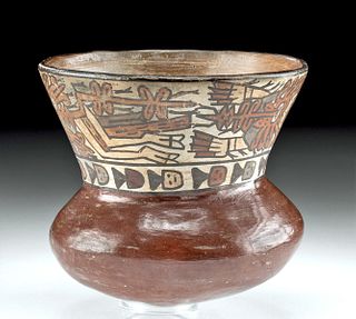 Nazca Polychrome Jar w/ Trophy Heads, TL Tested