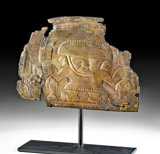 Sican Lambayeque Gilt Copper Plaque of Naylamp