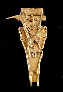 Fine Muisca Tumbaga Tunjo Figural Ornament