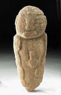 Large Teotihuacan Stone Standing Nude Male Figure