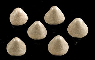Lot of 6 Native American Hopewell Stone Cones