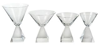 25 Pieces of Mid Century Modern Glass Stemware