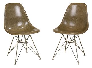 Pair Vintage Herman Miller Eames Side Chairs