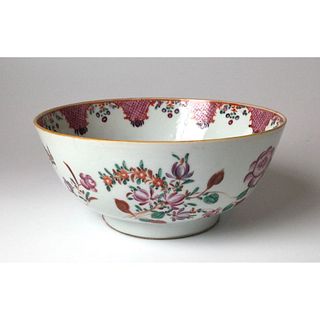 Antique Chinese Famile Rose Qing Period Export Bowl