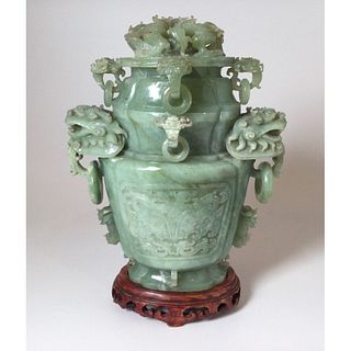Lg. Chinese Jade Vase