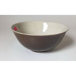 Chinese Qing Period Brown Glazed Bowl 