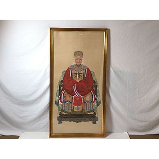 Chinese Ancestor Portrait on Silk