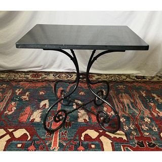 Iron Table with Granite Top Table