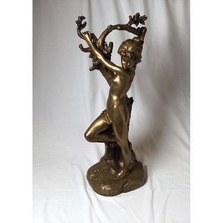 Bronze of Woman Signed A. Crowy
