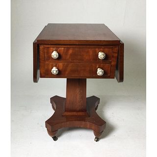 Empire Mahogany 2 draw Stand with Mother of Pearl Pulls