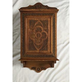 Chip Carved Wall Cabinet
