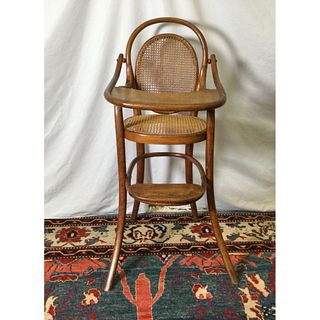 Bentwood & Cane Child's High Chair Probably by Michael Thonet 19th Century