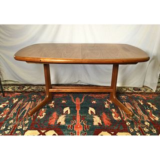 D-Scan Danish Modern Teak Dining Table with 2 Leaves