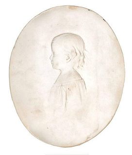 Marble Relief Plaque of Child 