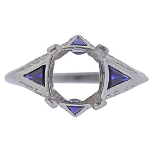 Sophia D Platinum Diamond Sapphire Ring Setting
