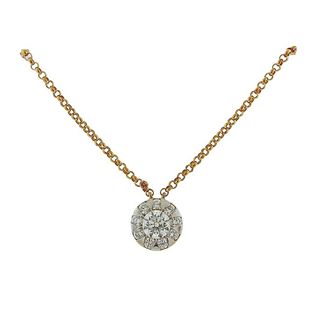 Memoire 18k Gold Diamond Pendant Necklace 