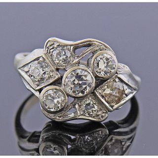 1930s 14k Gold Diamond Ring