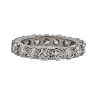 Platinum 4.75ctw Diamond Eternity Wedding Band Ring