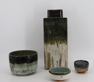 GREEN, Al (American, 20th C.) Glazed Pottery.