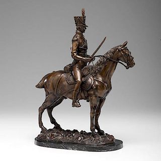English Bronze Soldier on Horseback 