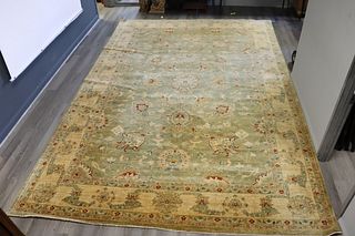 Vintage And Finely Hand Woven Oushak? Carpet
