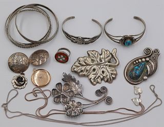 JEWELRY. Assorted Grouping of Sterling and Gold