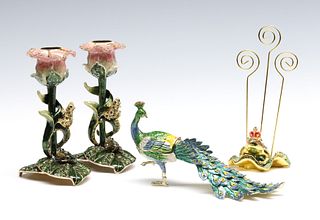 UNSIGNED ENAMELED AND BEJEWELED COLLECTIBLES