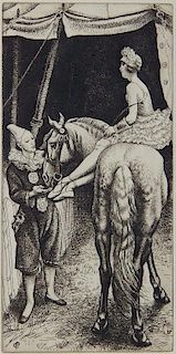 Dame Laura Knight etching